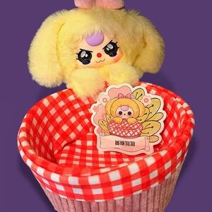 Baby Three Storage Basket Plush Ginger Puppy